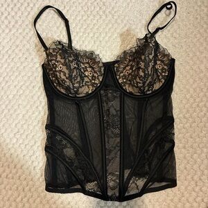 Victoria's Secret Sheer Black Mesh Top
